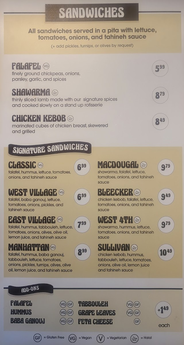 Mamoun's Falafel Menu - Image 3